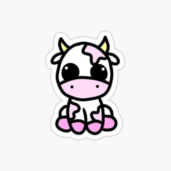 Strawberry Cow Stickers Redbubble - cute strawberry cow roblox avatar
