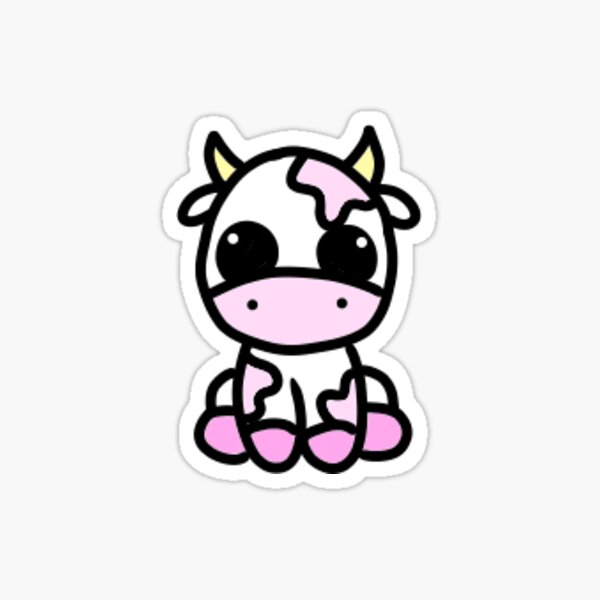 Strawberry Cow Stickers Redbubble - cool aesthetic aesthetic strawberry cow roblox avatar