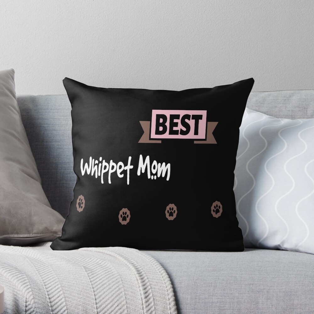 Whippet Mom Throw Pillow