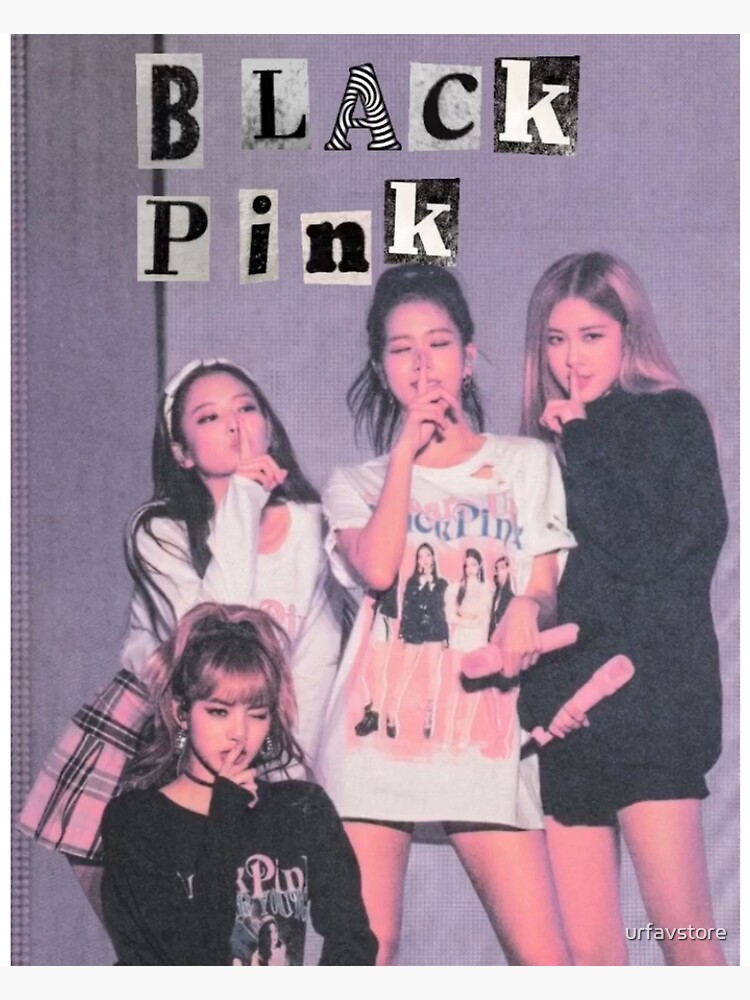 Schwarz Rosa Ästhetik BlackPink Poster