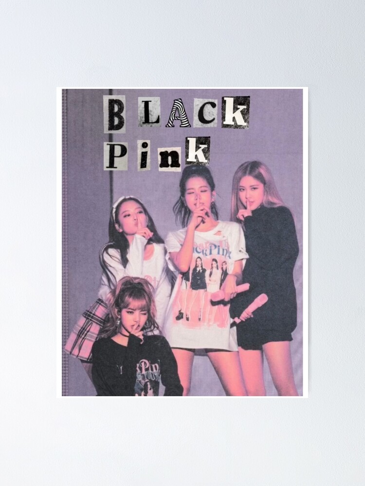 Schwarz Rosa Ästhetik BlackPink Poster