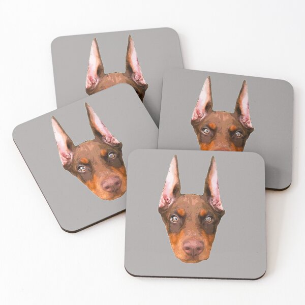 Item preview, Doberman Puppy Head Red Brown  designed and sold by ElegantCat.