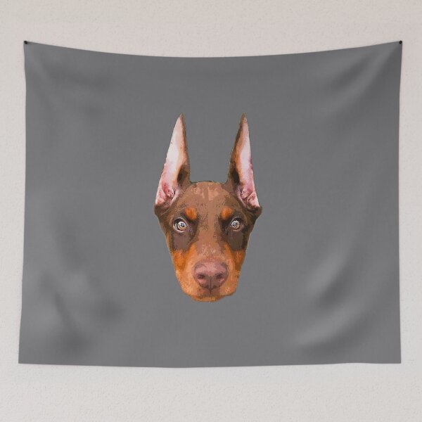 Item preview, Doberman Puppy Head Red Brown  designed and sold by ElegantCat.