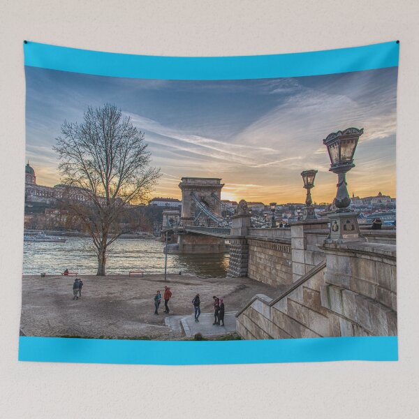 Item preview, Sunset over Szechenyl Chain Bridge, Budapest, Hungary designed and sold by Dave Williams.