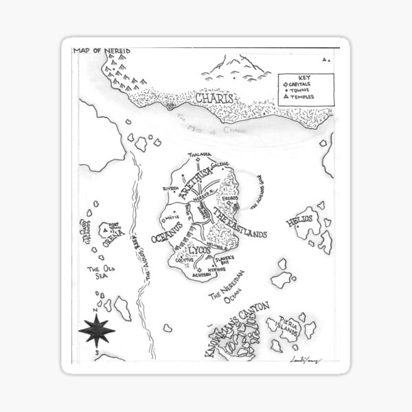 The Map of Nereid Sticker
