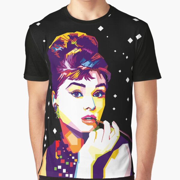 Audrey Hepburn in WPAP Graphic T-Shirt