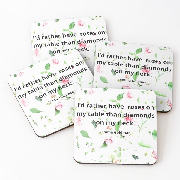 Item preview, Quote diamonds and roses by Emma Goldman designed and sold by timg58.