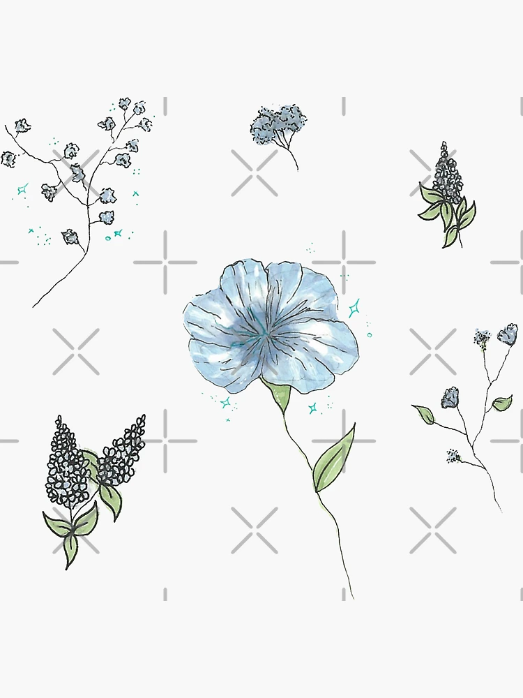 floral water crystal Sticker for Sale by prismapansy