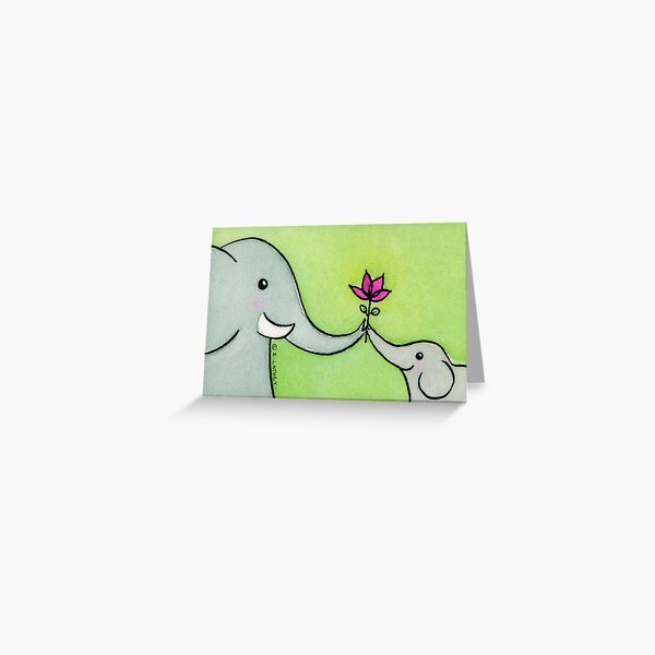 Little Elephant Says Thank-you Greeting Card