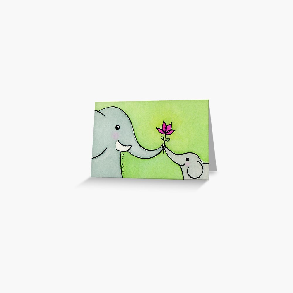 Little Elephant Says Thank-you Greeting Card