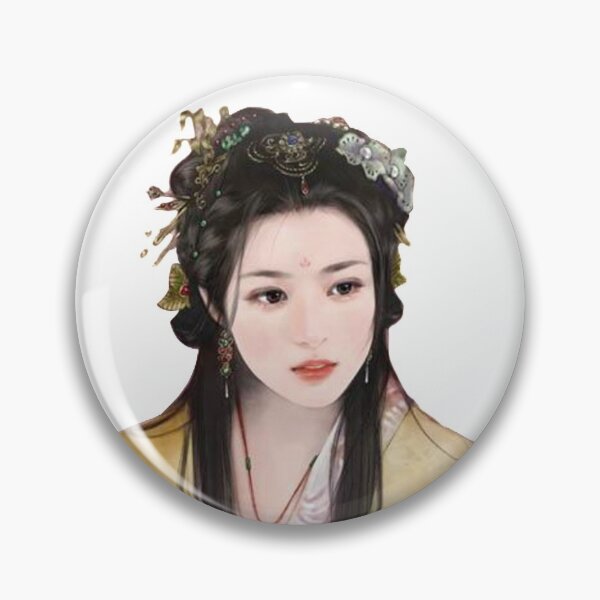 Item preview, China art print - portrait of young chinese lady graceful woman designed and sold by Kallandra.