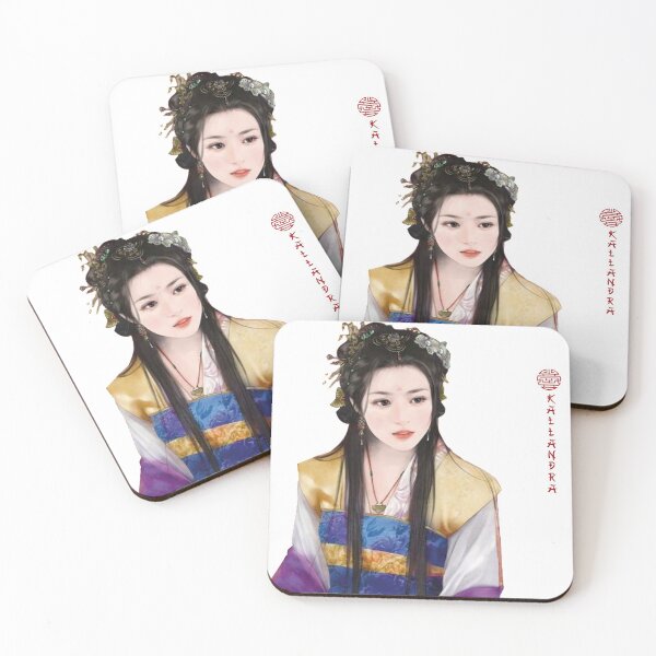 Item preview, China art print - portrait of young chinese lady graceful woman designed and sold by Kallandra.