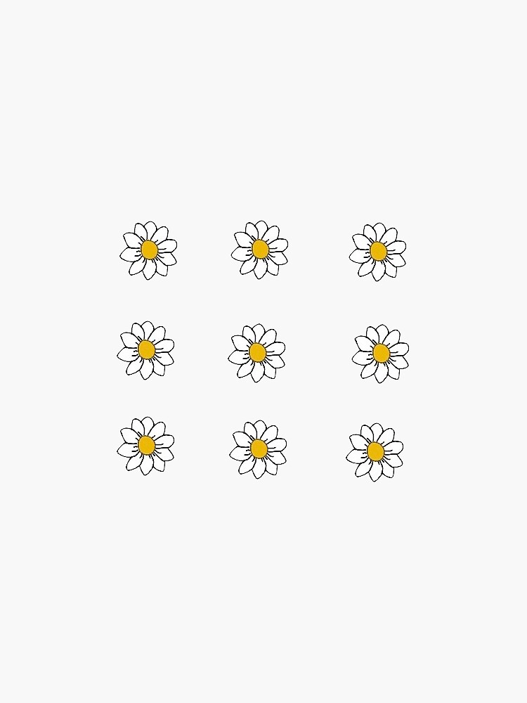 "Yellow flower sticker pack of 9" Sticker for Sale by honeystickersz