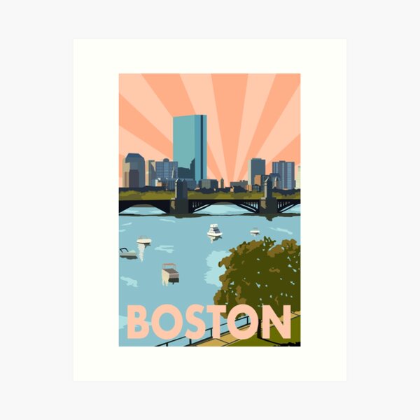 Item preview, Boston Skyline designed and sold by bymirabel.