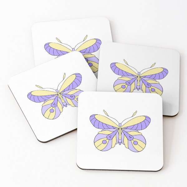 Aperçu de l'œuvre Beau papillon mystique jaune et lilas. créée et vendue par Senpo.