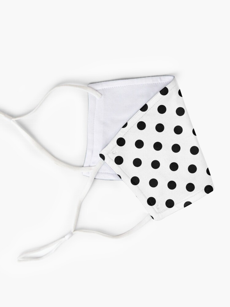Alternate view of Black on White Polka Dot Mask