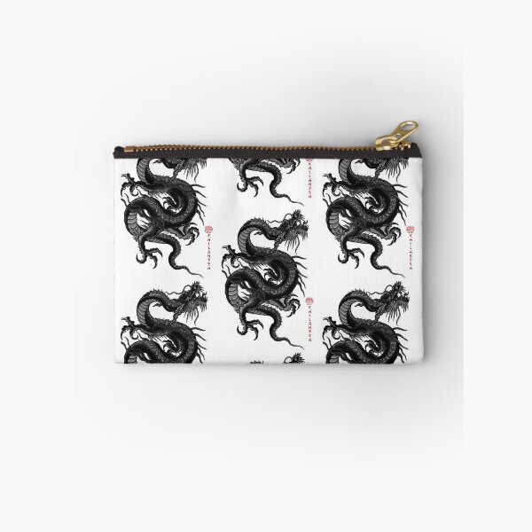 Item preview, Chinese art print - dragon black symbol of strength & luck designed and sold by Kallandra.