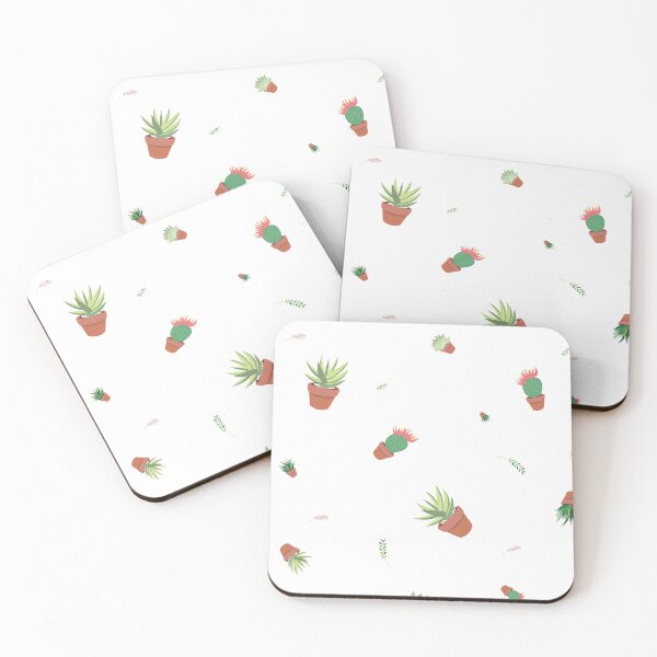 Item preview, Succulent Bright Happy Fun Pattern White Background  designed and sold by AlwaysGrowing.