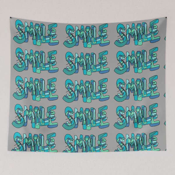 Item preview, Blue and Green Smile Doodle designed and sold by klaireep.