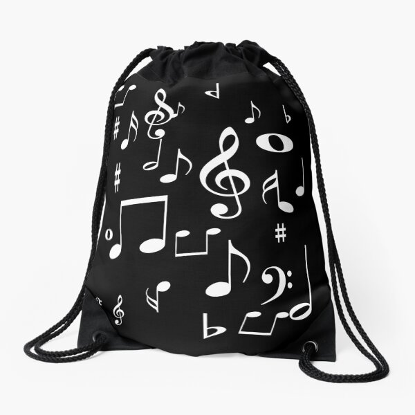 Music notes Drawstring Bag