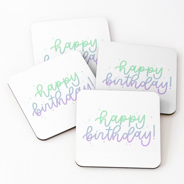 Item preview, Happy Birthday Cool Tones designed and sold by amberlart.