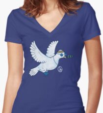 The Hippie Dove Fitted V-Neck T-Shirt