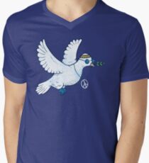 Die Hippie-Taube T-Shirt mit V-Ausschnitt für Männer