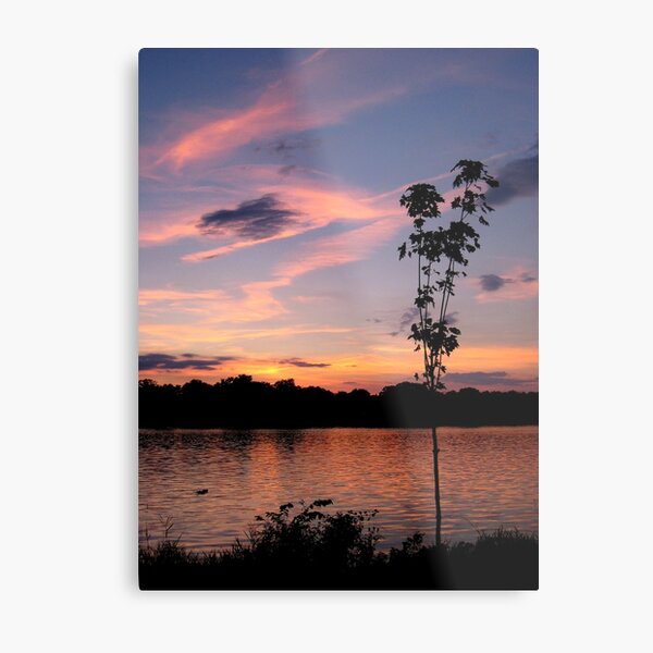 Sunset over the Rock River Metal Print