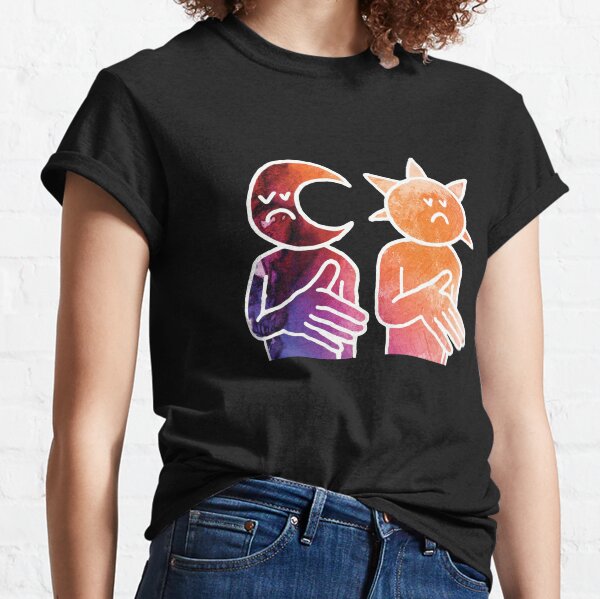 Day N Nite Sun and Moon (White) Classic T-Shirt