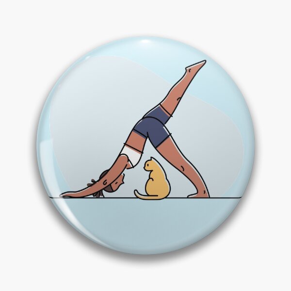 Item preview, YOGA PRACTICE AND CAT- DOWNWARD FACING designed and sold by Trio's Stuff.