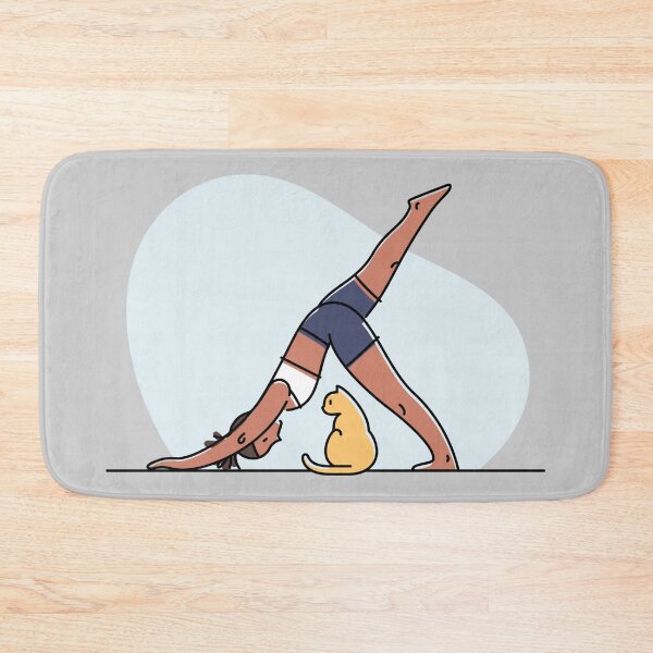 Item preview, YOGA PRACTICE AND CAT- DOWNWARD FACING designed and sold by Trio's Stuff.
