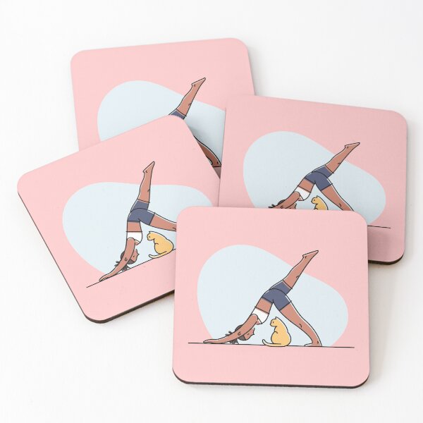 Item preview, YOGA PRACTICE AND CAT- DOWNWARD FACING designed and sold by Trio's Stuff.