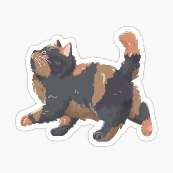 Chonky Cat Babie Tortiseshell Glossy Sticker