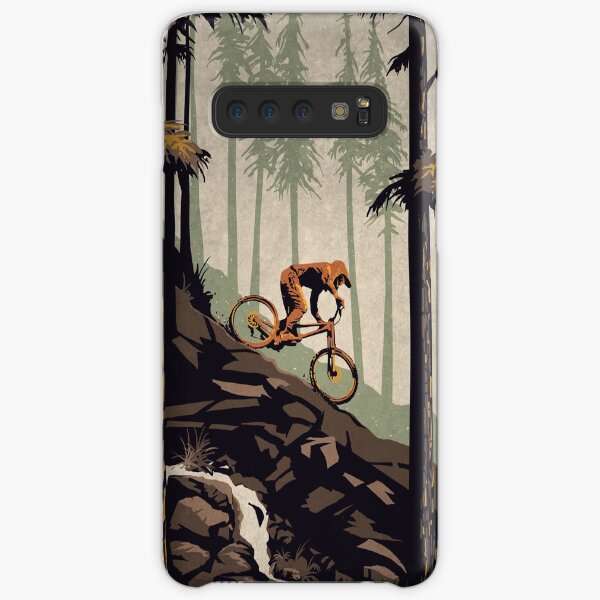 Retro Scenic Mountain Bike Poster Art: Think Outside, No Box Required! Samsung Galaxy Snap Case