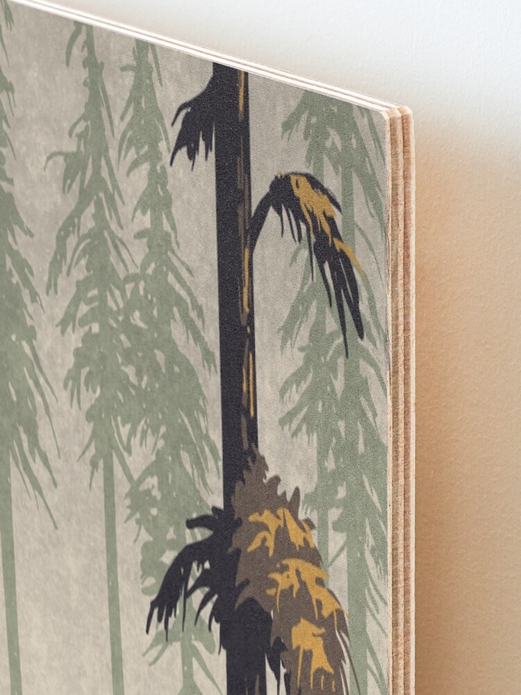 Alternate view of Retro Scenic Mountain Bike Poster Art: Think Outside, No Box Required! Mounted Print
