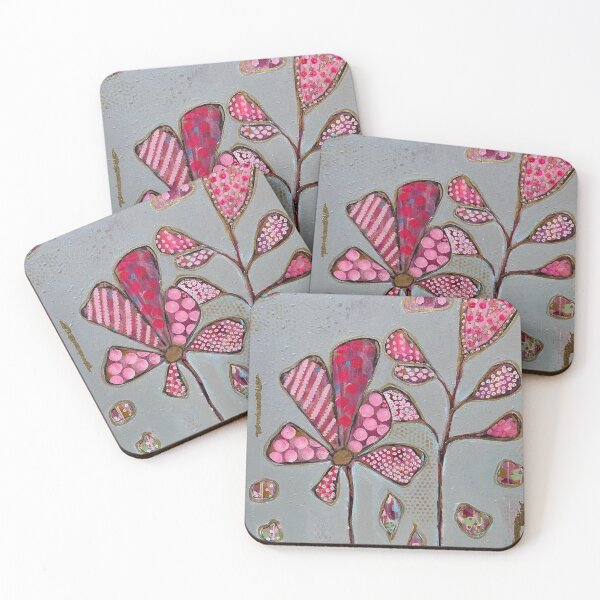 Item preview, Abstract Pink Flowers designed and sold by Sherri Bobzien.
