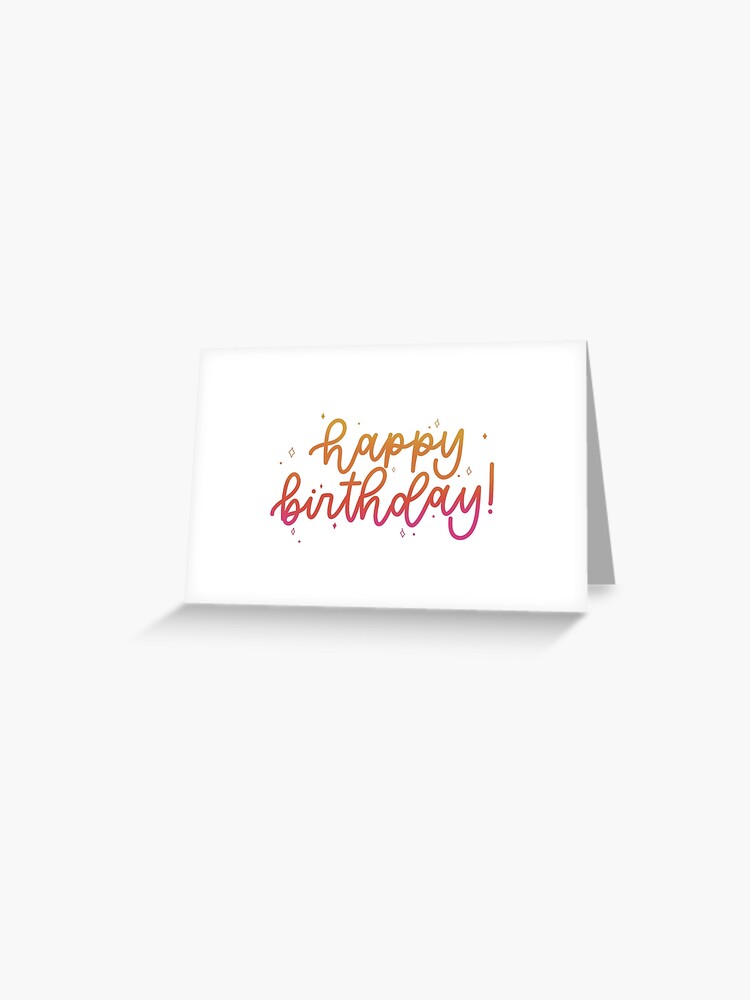 Carte De Vœux Coucher De Soleil Joyeux Anniversaire Par Amberlart Redbubble