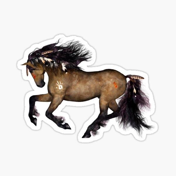 Tribal Horse Front Body Sticker