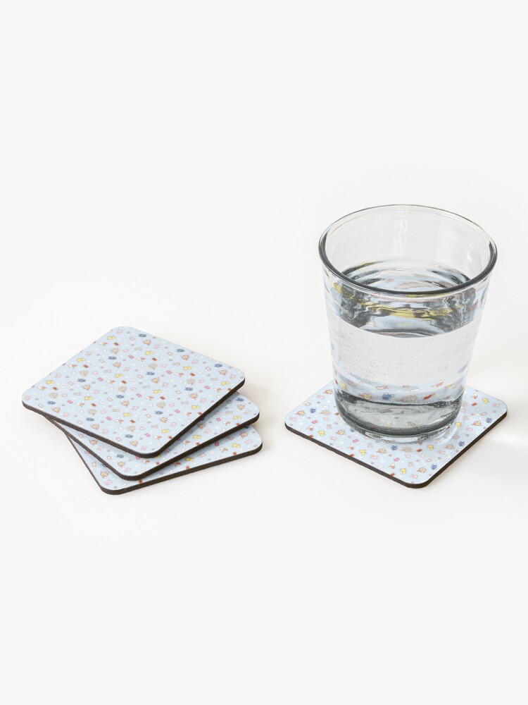 Alternate view of cardcaptor sakura cute magical girl things blue Coasters (Set of 4)