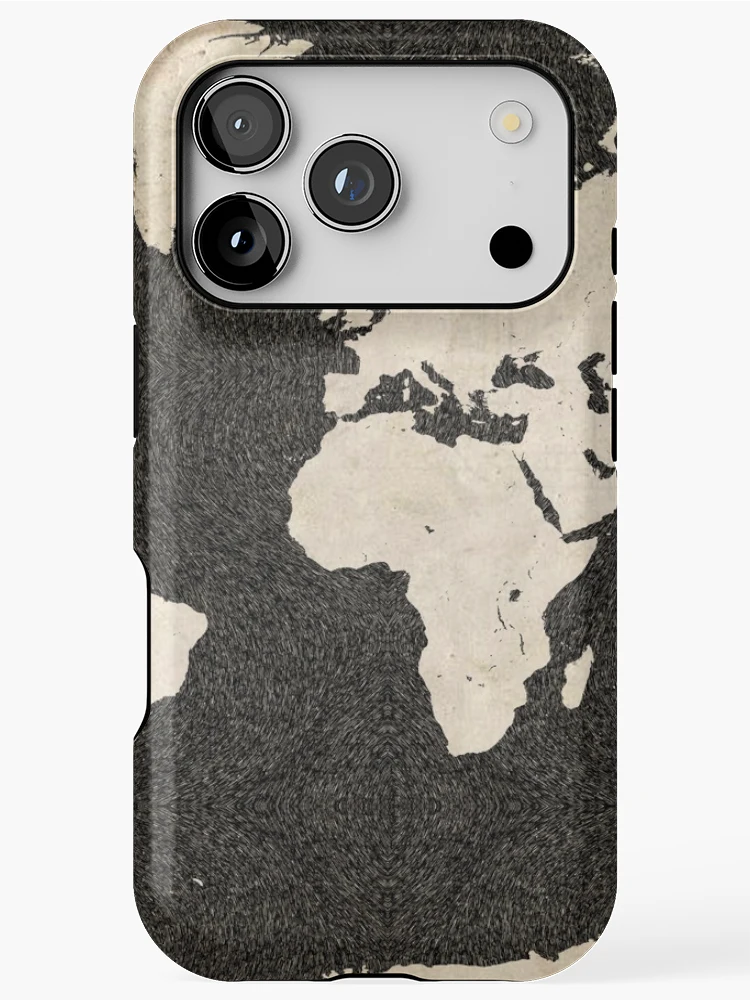 Thumbnail 1 of 4, iPhone Case, World map designed and sold by InkMaps.