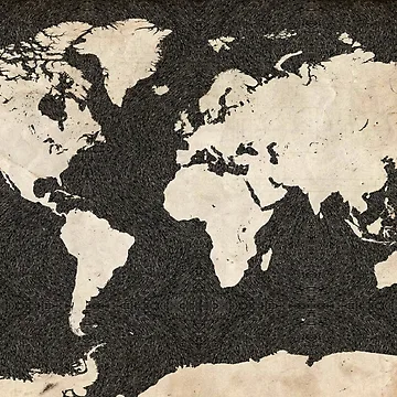 Artwork thumbnail, World map by InkMaps