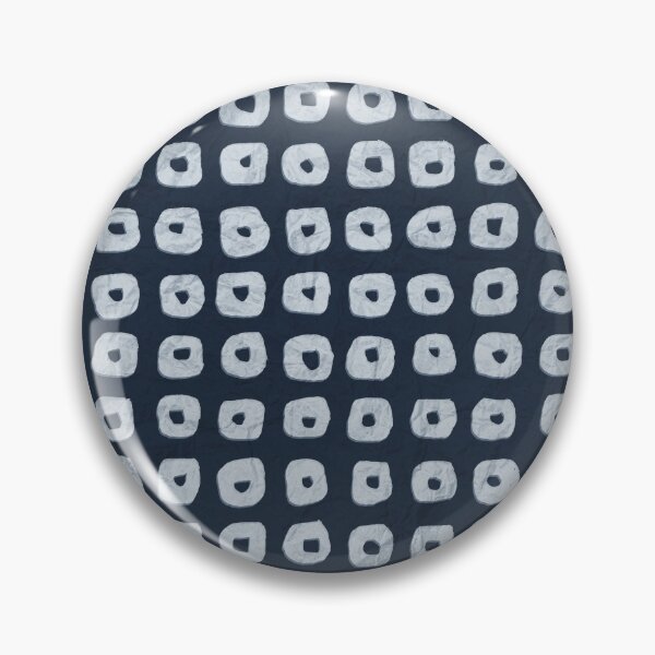 Item preview, Traditional Japanese Shibori Kanoko Tie-Dye Fawn Spots Pattern in Navy Blue designed and sold by Charredsky.