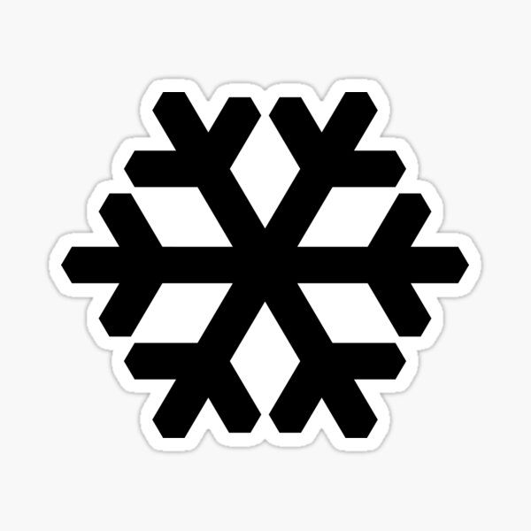 Snowflake black Sticker