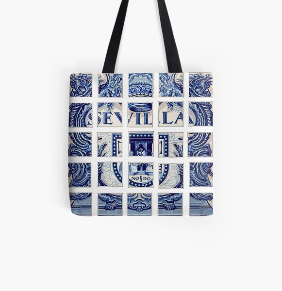 Sevilla Seville Ceramic Tiles All Over Print Tote Bag
