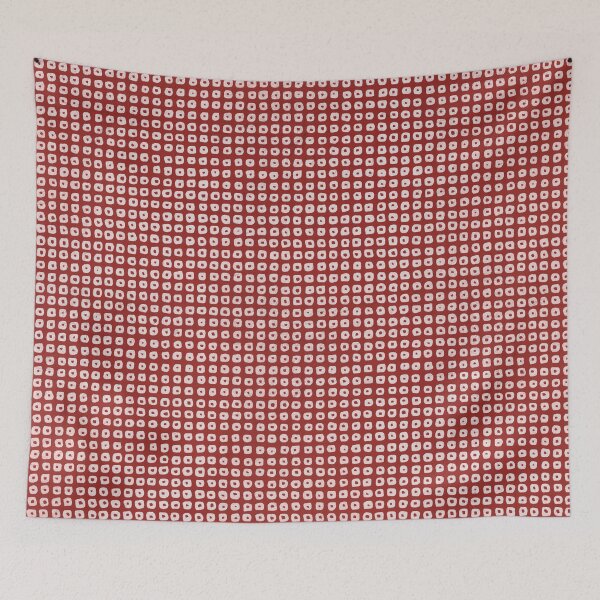 Item preview, Patrón de manchas japonesas tradicionales Shibori Kanoko Tie-Dye Fawn en rojo designed and sold by Charredsky.
