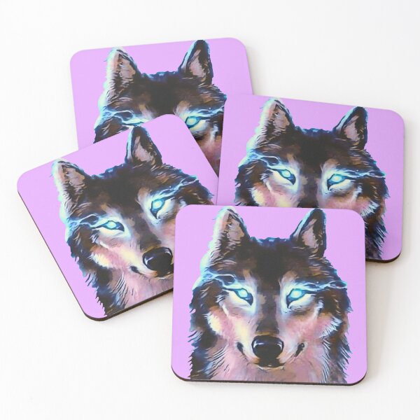 Item preview, Wolf with green shining eyes designed and sold by helenkaiy.
