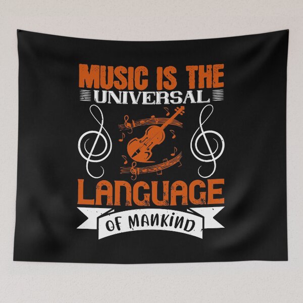Item preview, Music Is The Universal Language Of Mankind designed and sold by GoodVibeDesign.
