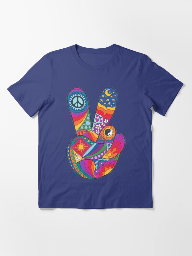 Psychedelic Flower Power Essential T-Shirt for Sale by Kellie Espie