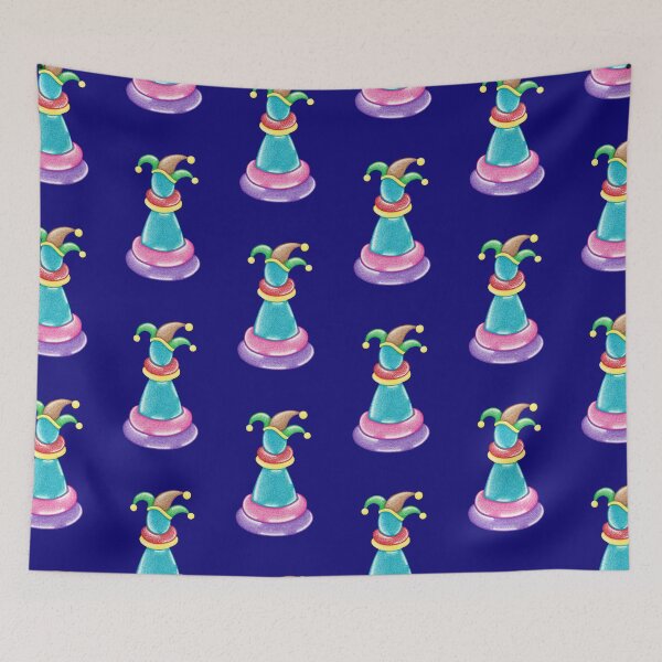 Item preview, Jester chess piece balloon twisting pointillism painting designed and sold by MitoP.