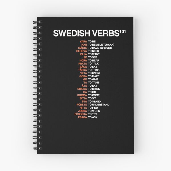 Item preview, Swedish Verbs 101 - Swedish Language Cheatsheet designed and sold by HiddenVerb.